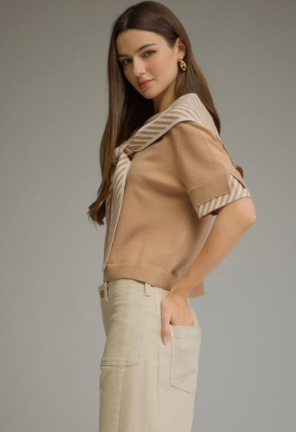 Scarf Knit Sweater