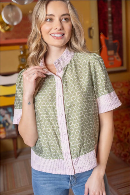 Button Down Floral Top