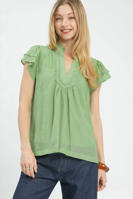 Scalloped Trim Top