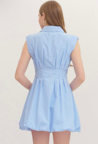 Bubble Hem Mini Dress