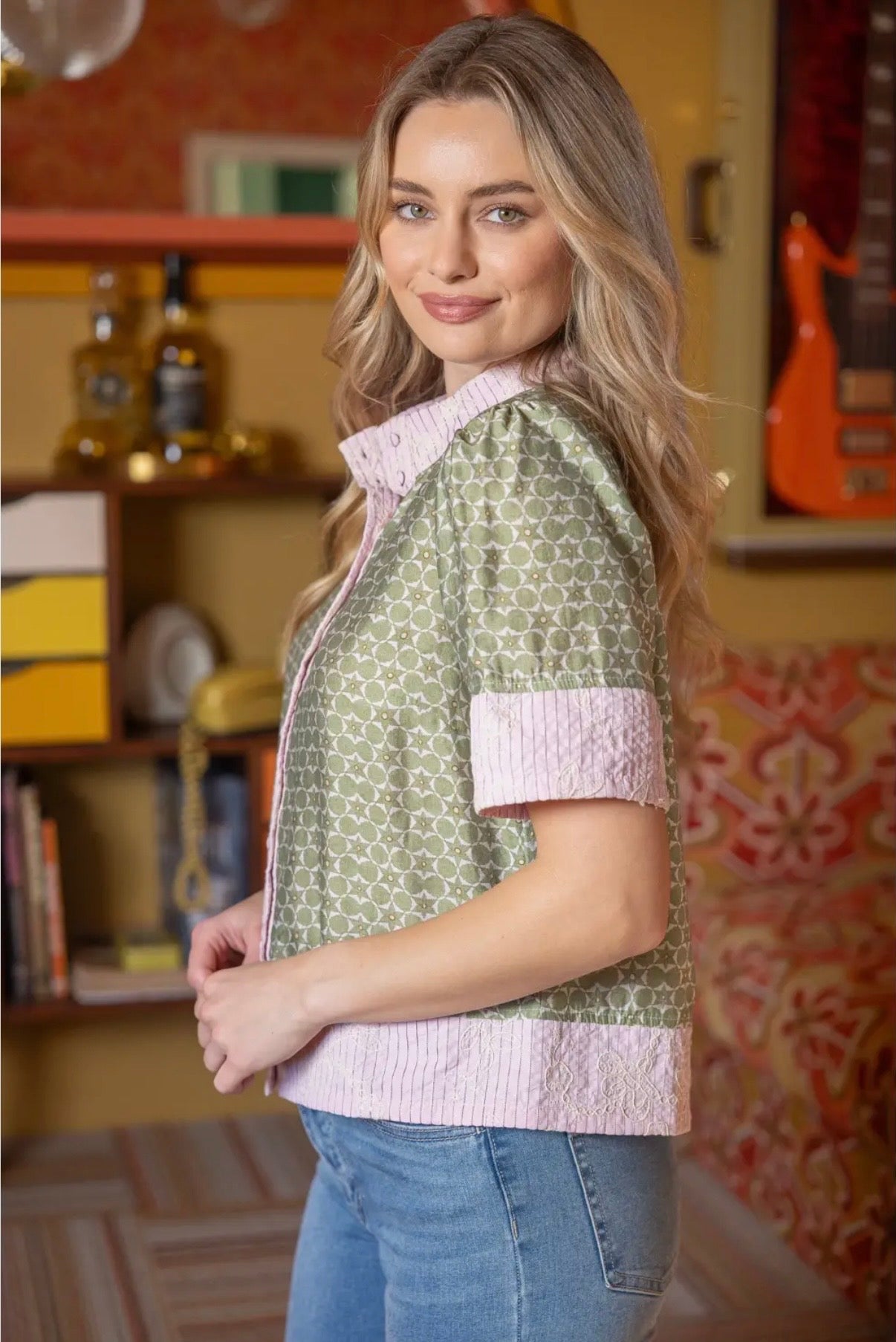 Button Down Floral Top