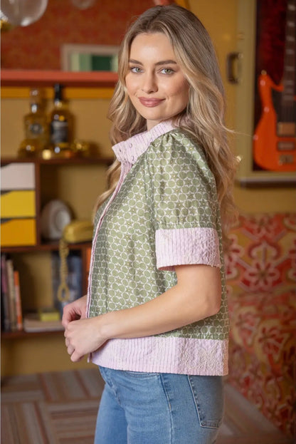 Button Down Floral Top