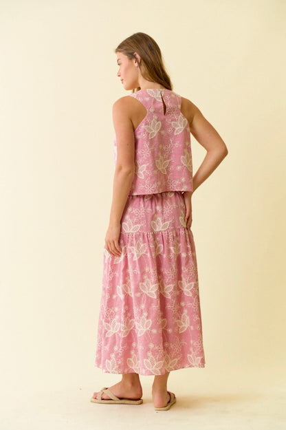 Embroidered Crop Tank (Set)