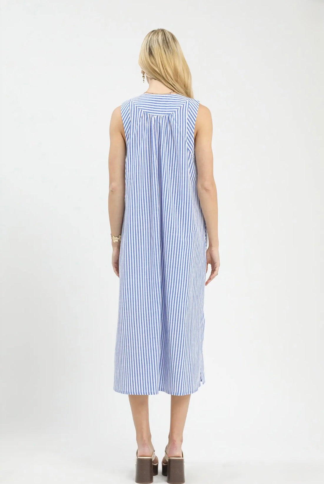 Chevron Stripe Midi Dress