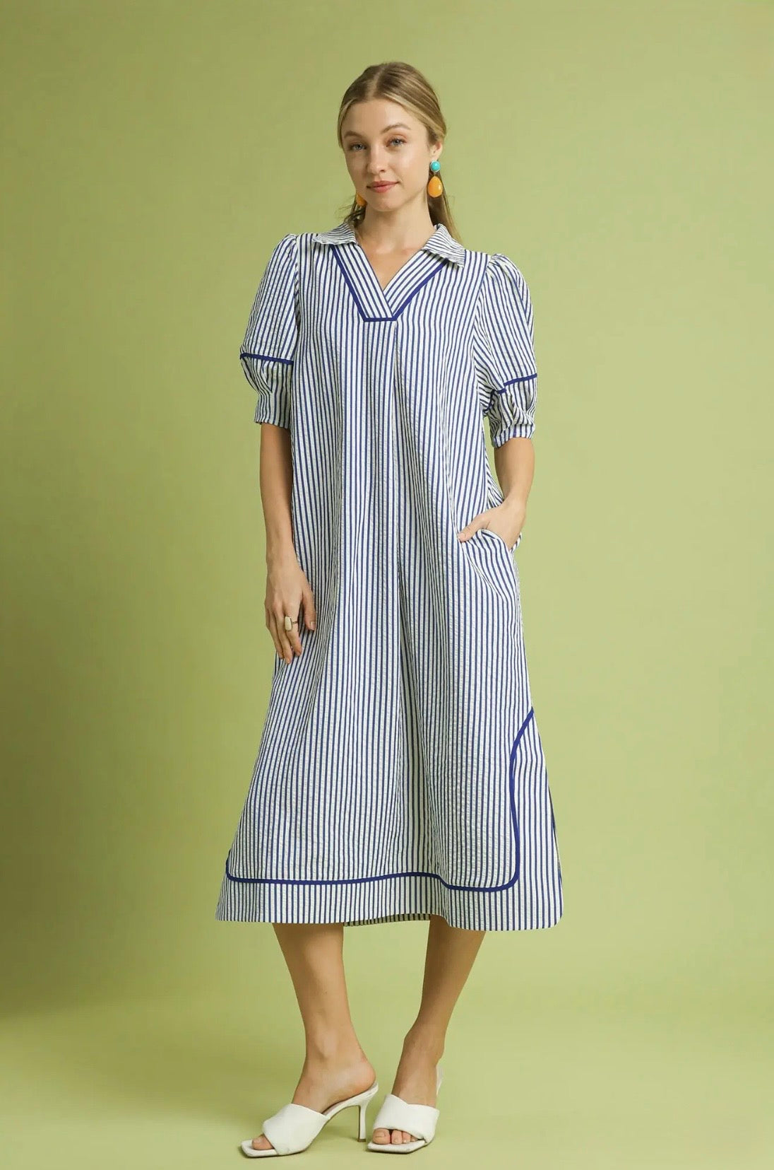 Striped Midi Dress