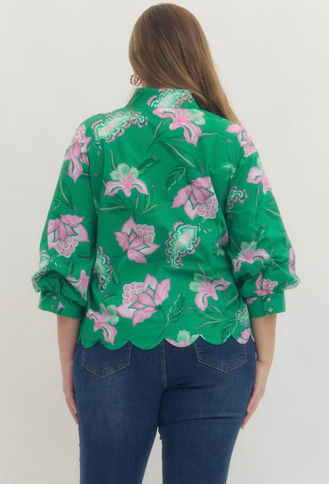 Floral Print Top Curvy