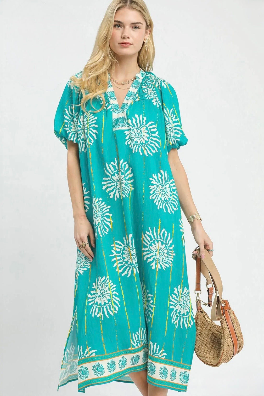 Smocked Midi Dress