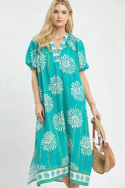 Smocked Midi Dress
