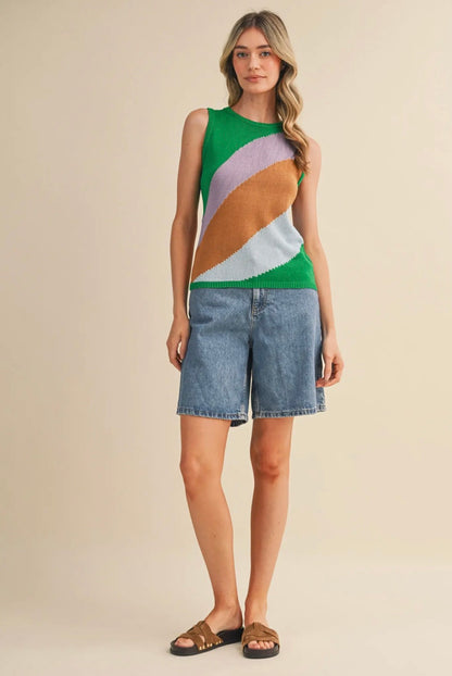 Color Block Knit Tank
