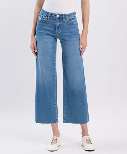 High Rise Slim Wide Jeans