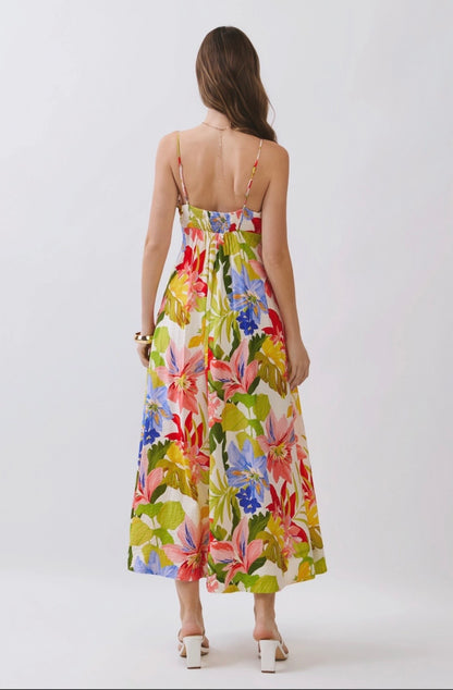 Tropical Midi Dress