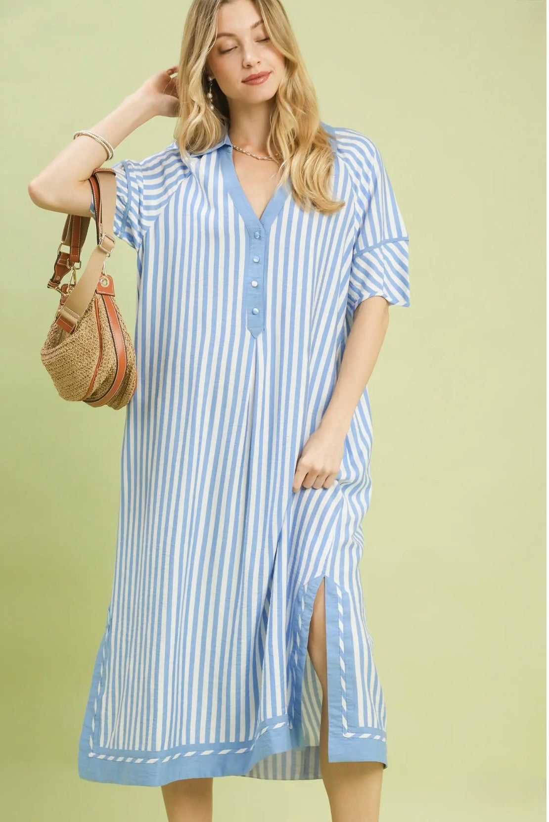 Coastal Stripe Midi Dress