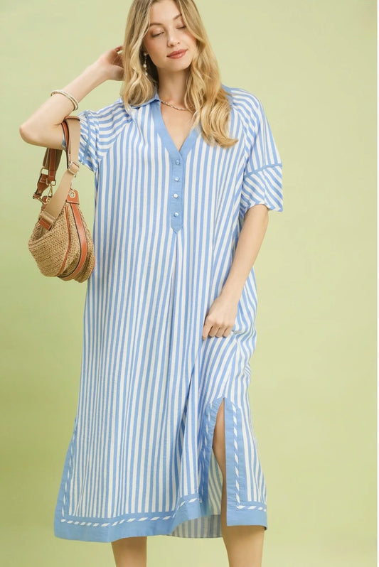 Coastal Stripe Midi Dress