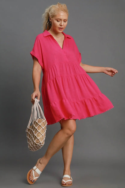 Linen Babydoll Dress Curvy
