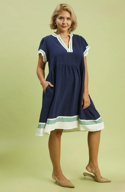 Linen Flutter Dress Curvy