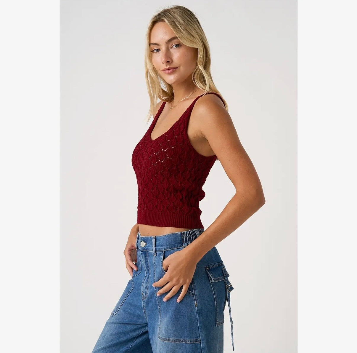 Shell Cropped Tank