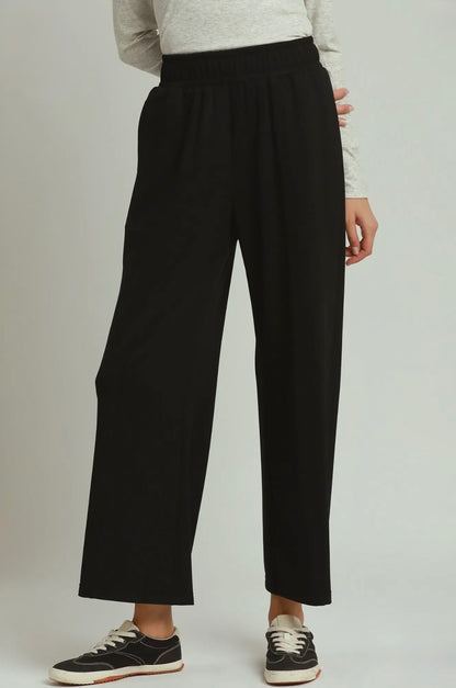Elastic Wide Leg Pants