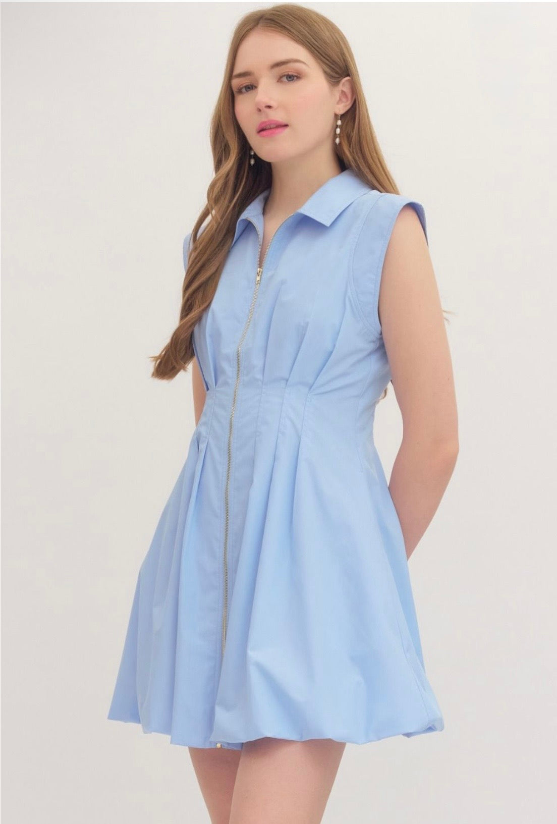 Bubble Hem Mini Dress