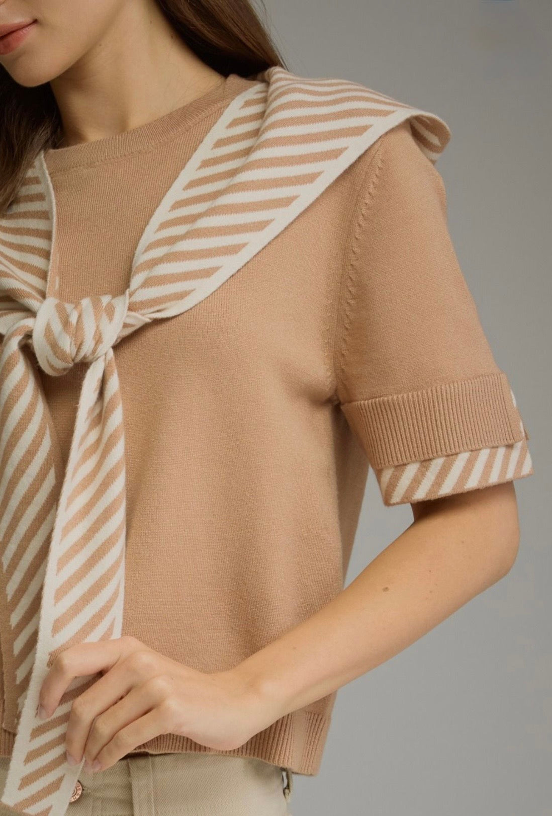 Scarf Knit Sweater