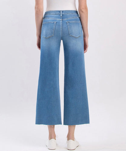 High Rise Slim Wide Jeans