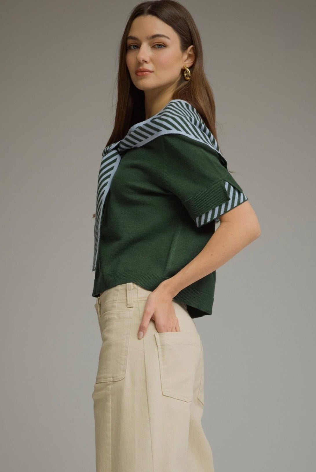 Scarf Knit Sweater