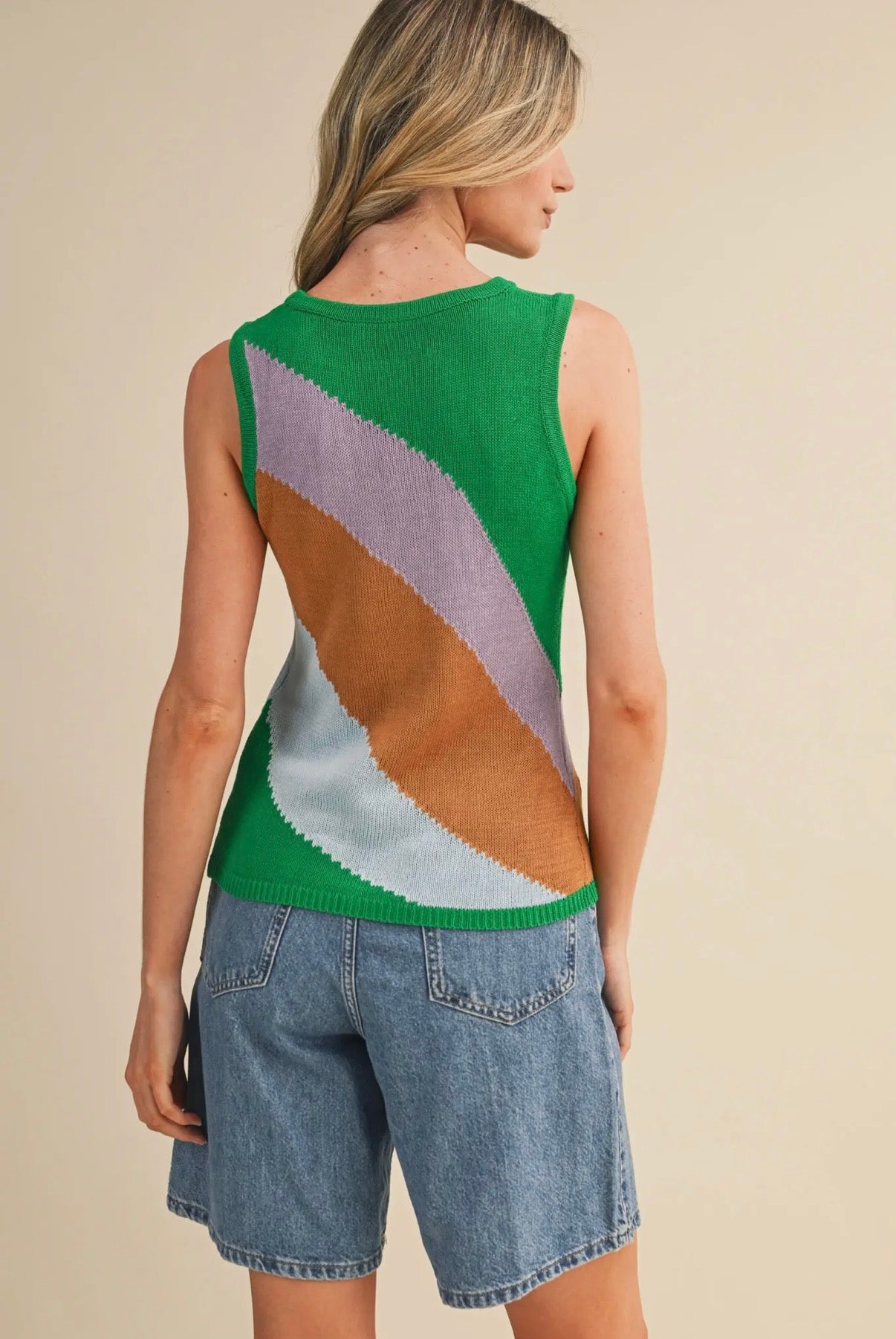 Color Block Knit Tank