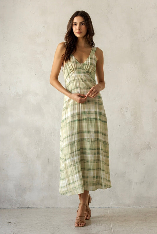 Plaid Midi Dress