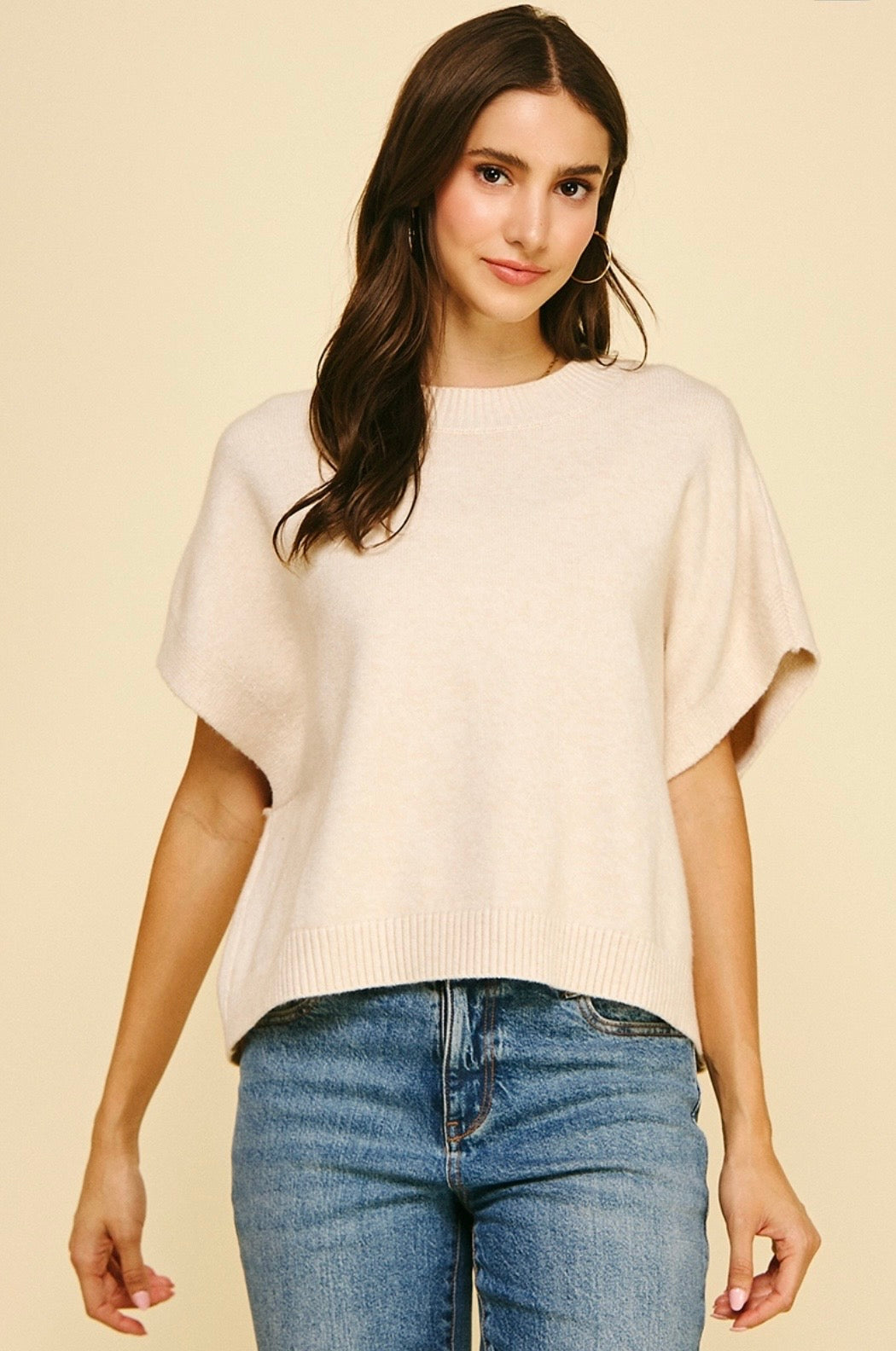 Dropped Shoulder Sweater Top
