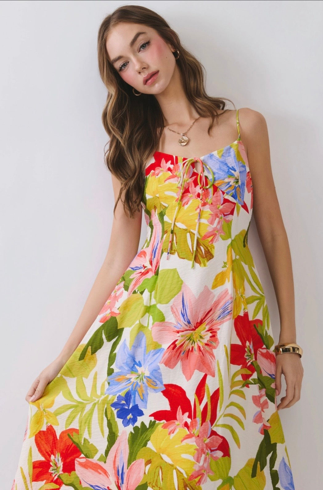 Tropical Midi Dress