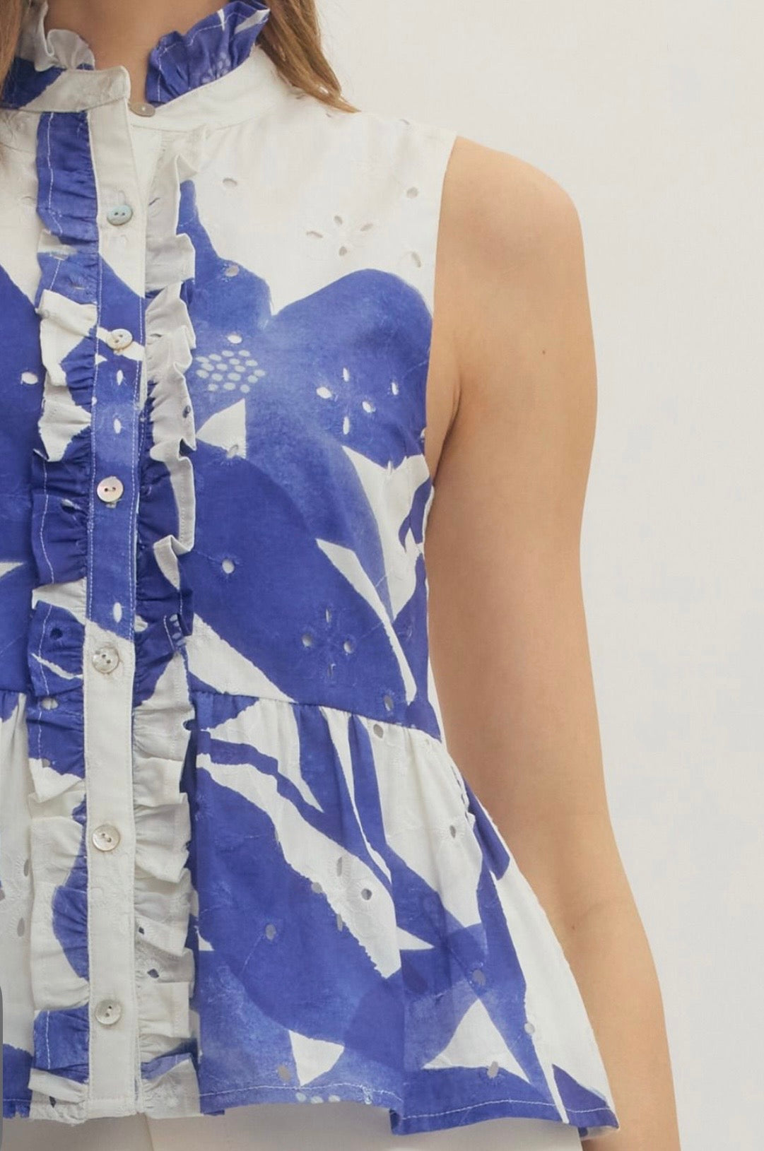 Botanical Peplum Top