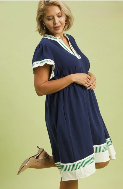 Linen Flutter Dress Curvy