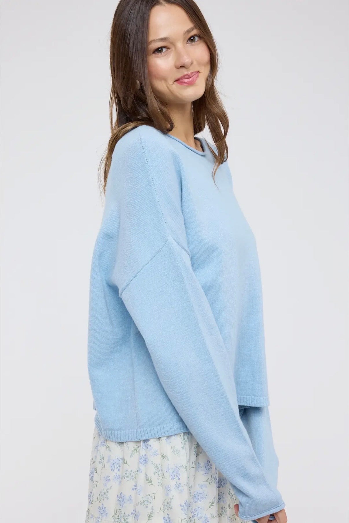 Boat Neck Lightweight Sweater