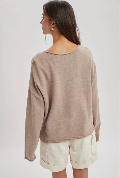 Boat Neck Lightweight Sweater