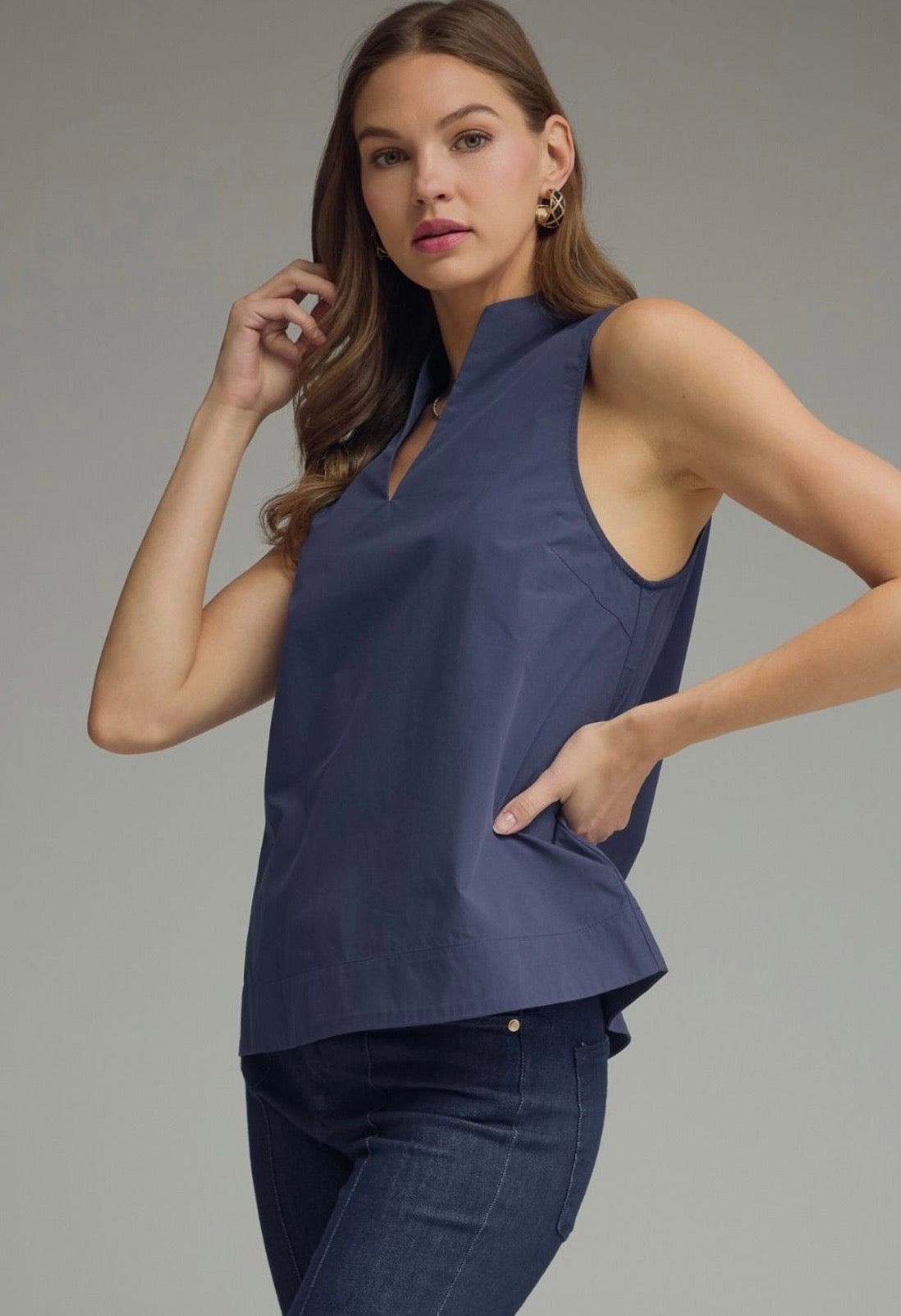 Everly Stand Collar Top