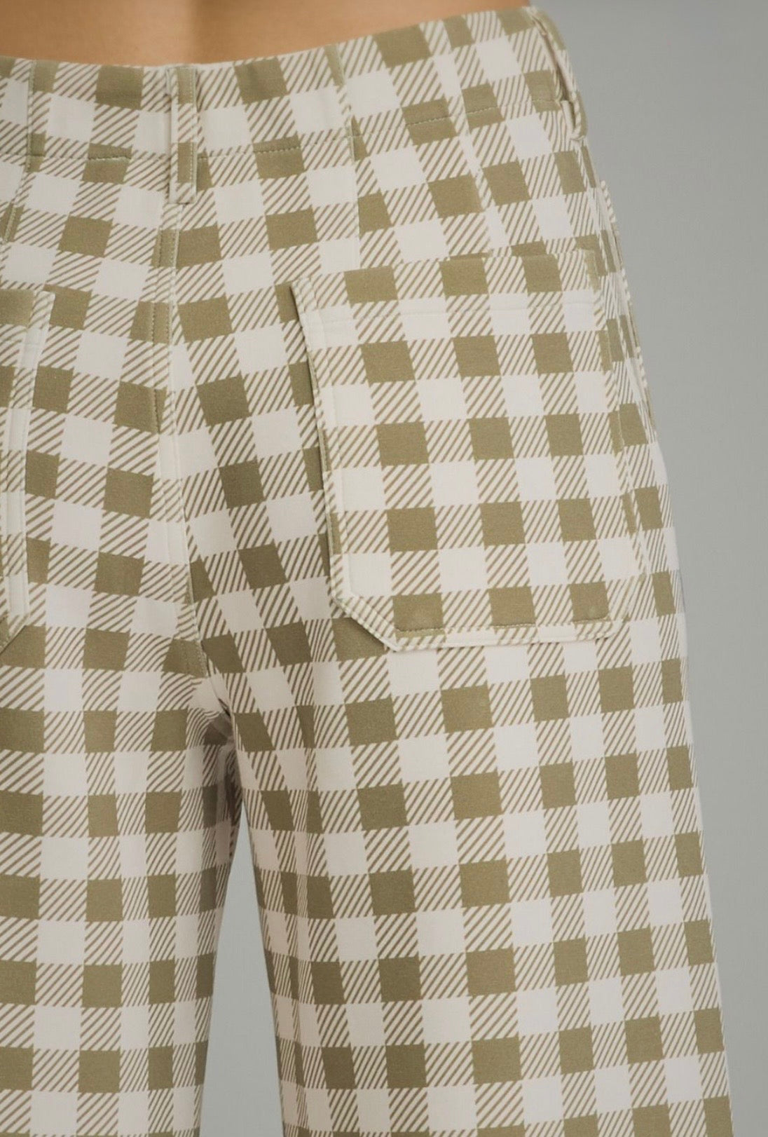Gingham Wide Leg Pants