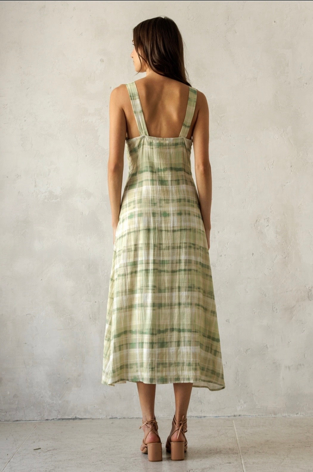 Plaid Midi Dress