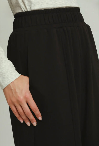 Elastic Wide Leg Pants