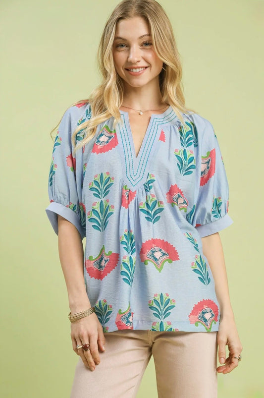 Abstract Print Top