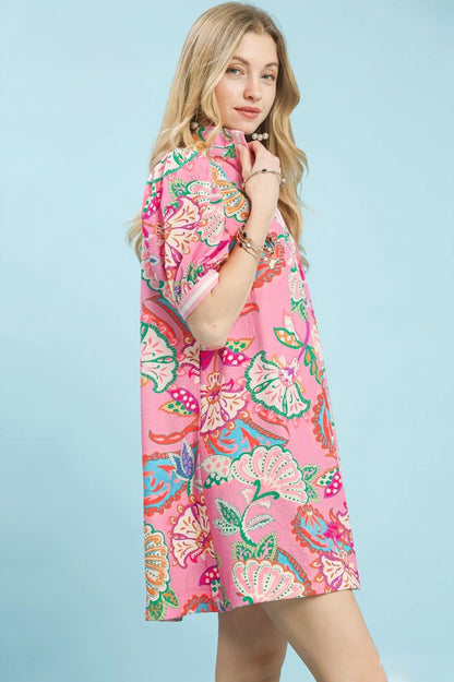 Jacquard Paisley Tunic Dress