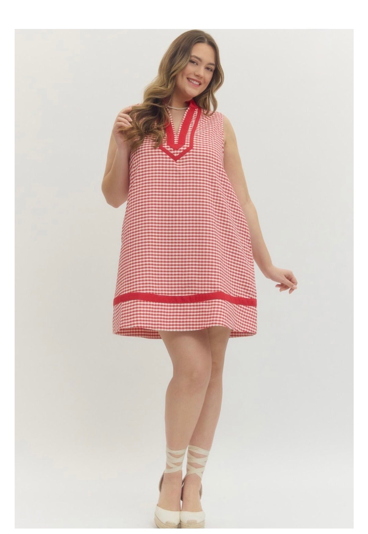 Gingham Mini Dress Curvy