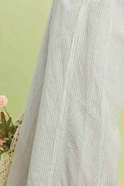 Linen Blend Striped Pants