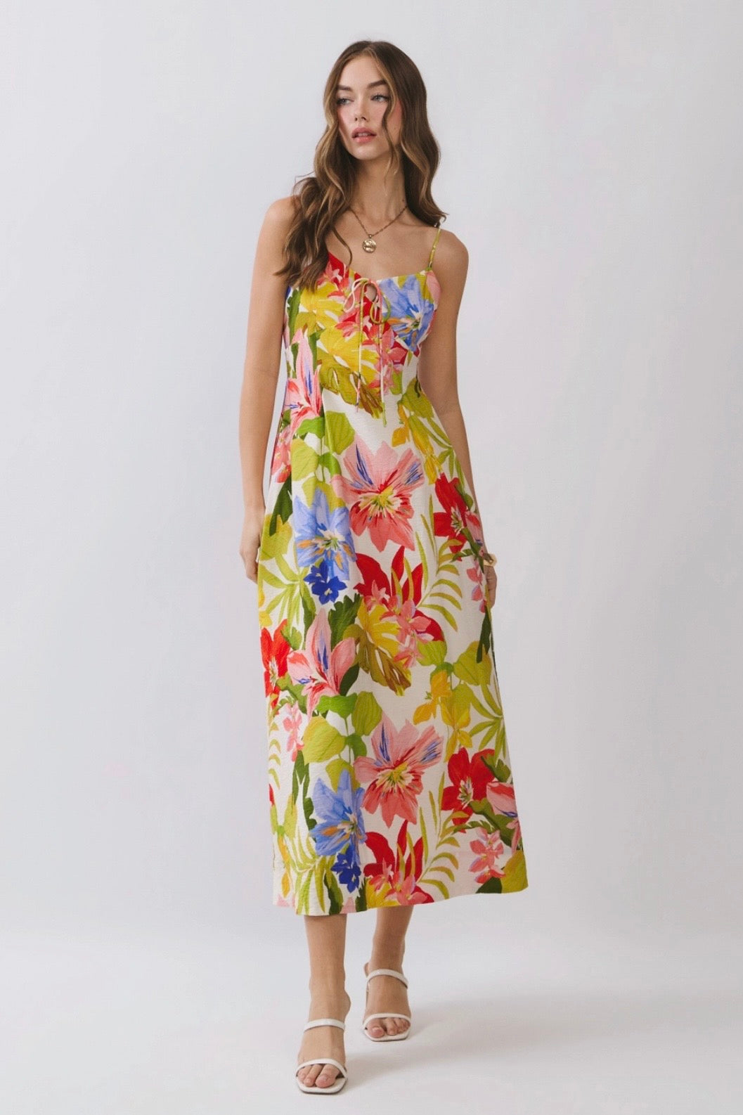 Tropical Midi Dress