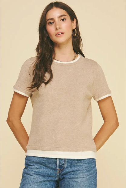 Double Layered Knit Top