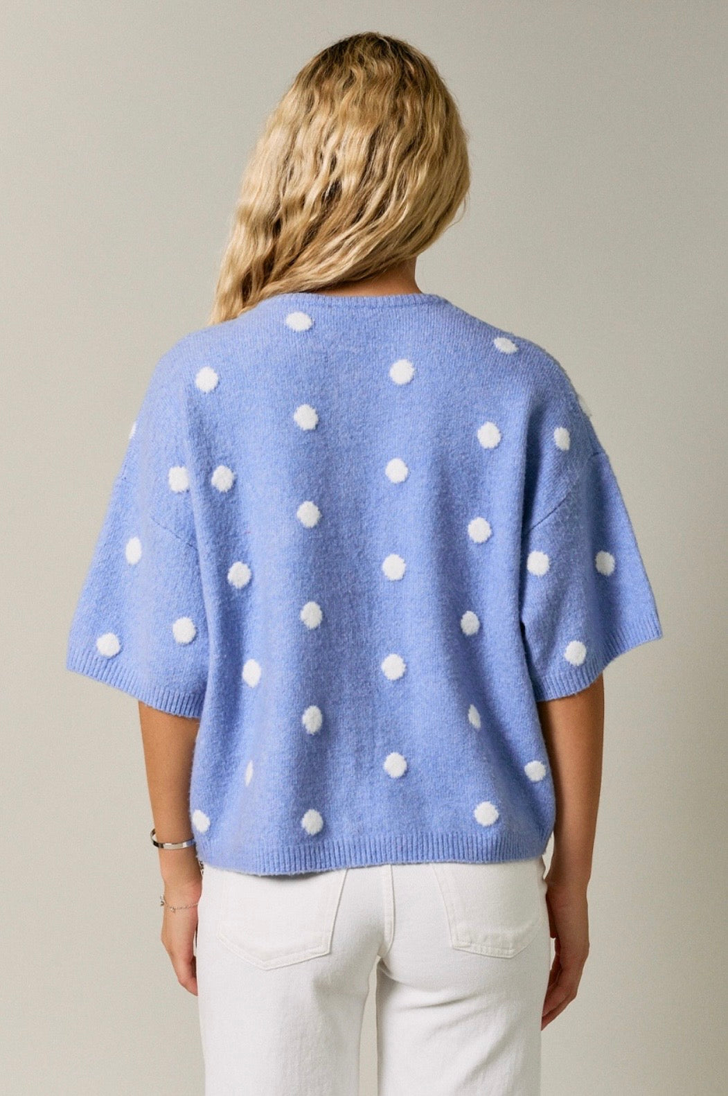Polka Dot Sweater Cardigan