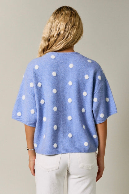 Polka Dot Sweater Cardigan