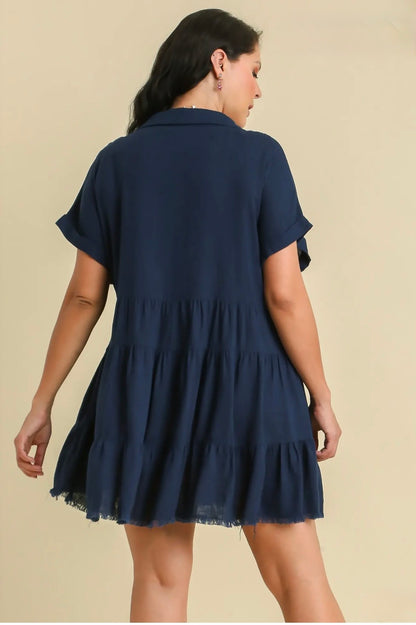 Linen Babydoll Dress Curvy