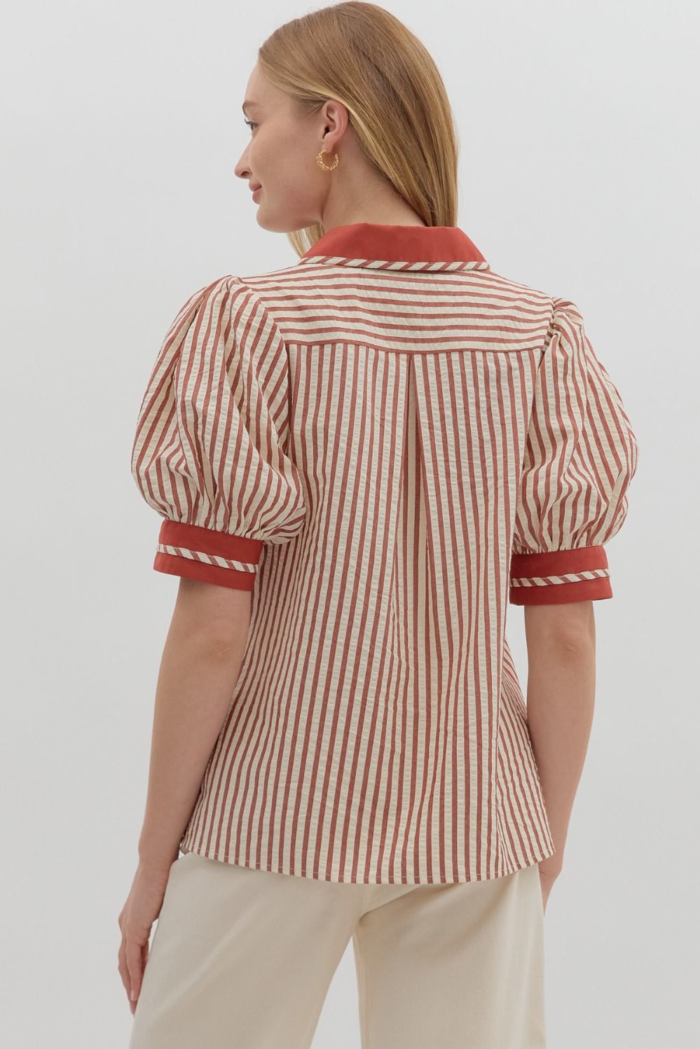 Rust Striped Top