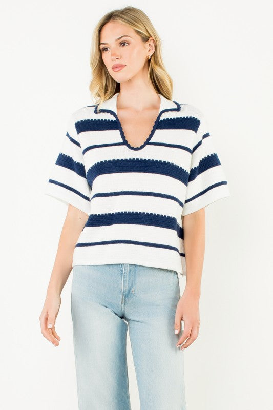 Striped Knit Top