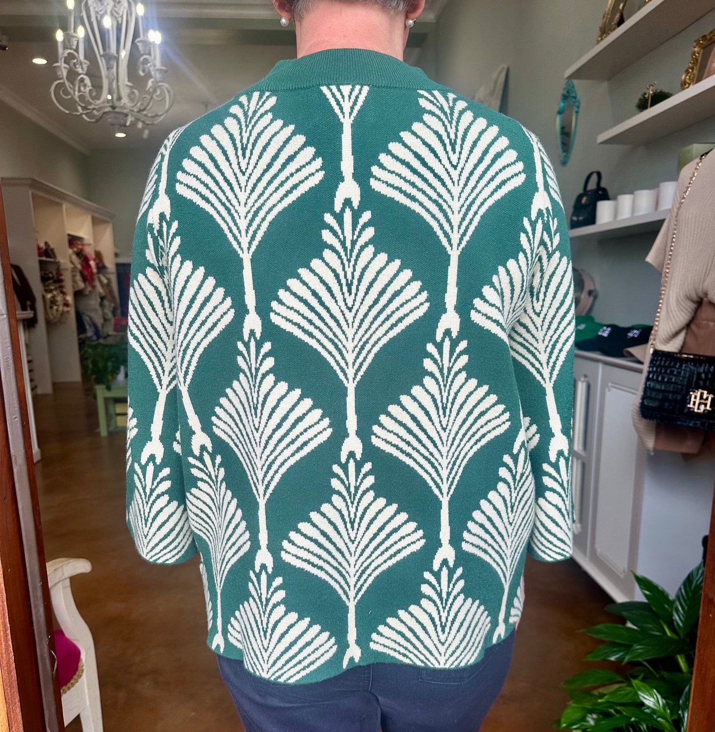 Abstract Print Sweater