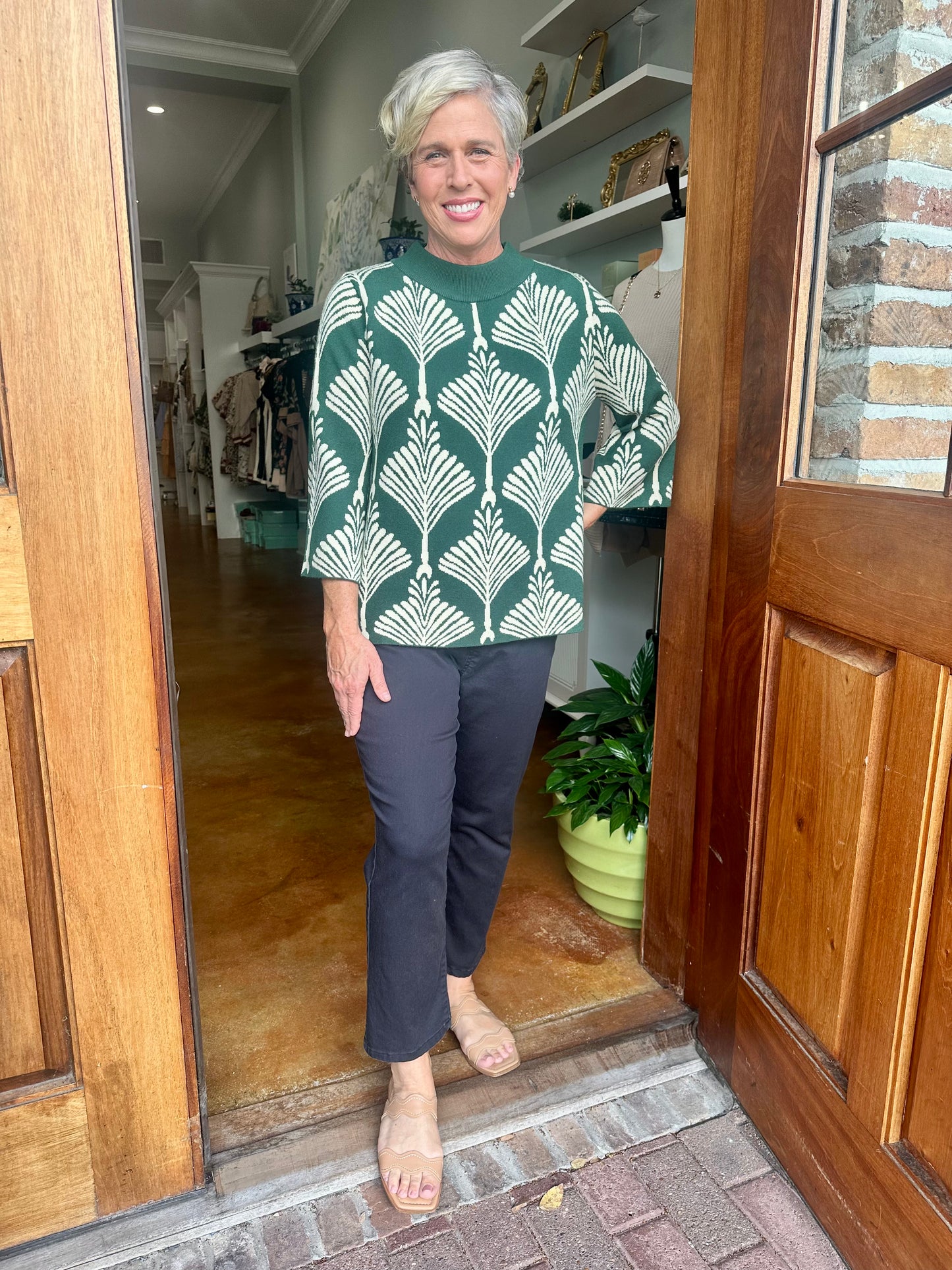 Abstract Print Sweater